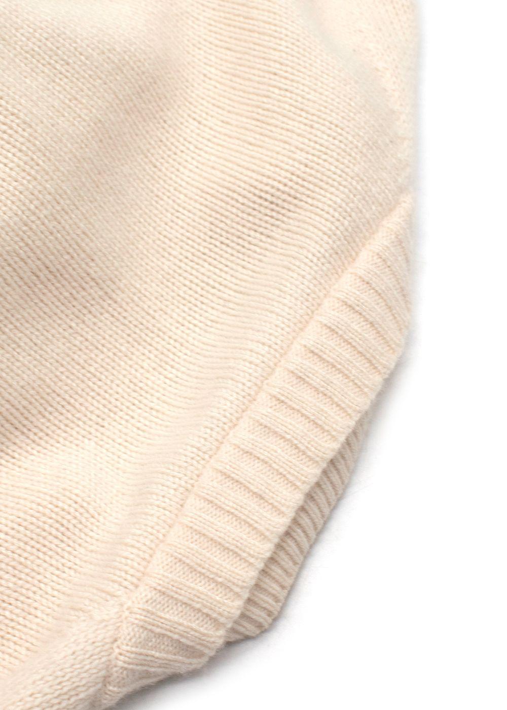 Proenza Schouler Cream Round Neck Jumper with Zipper Detail
