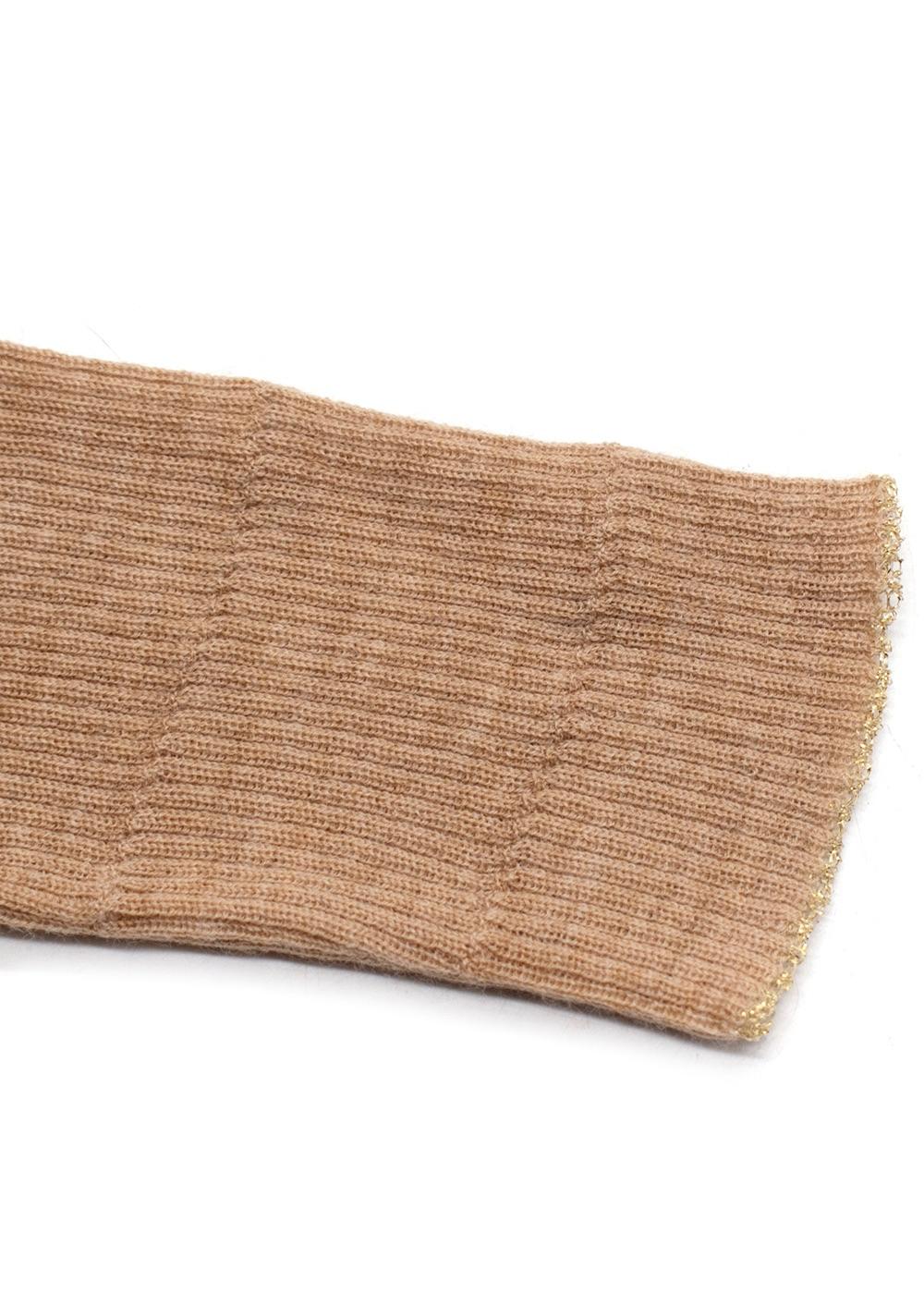 Cashmere in Love Beige Ribbed Midi Dress