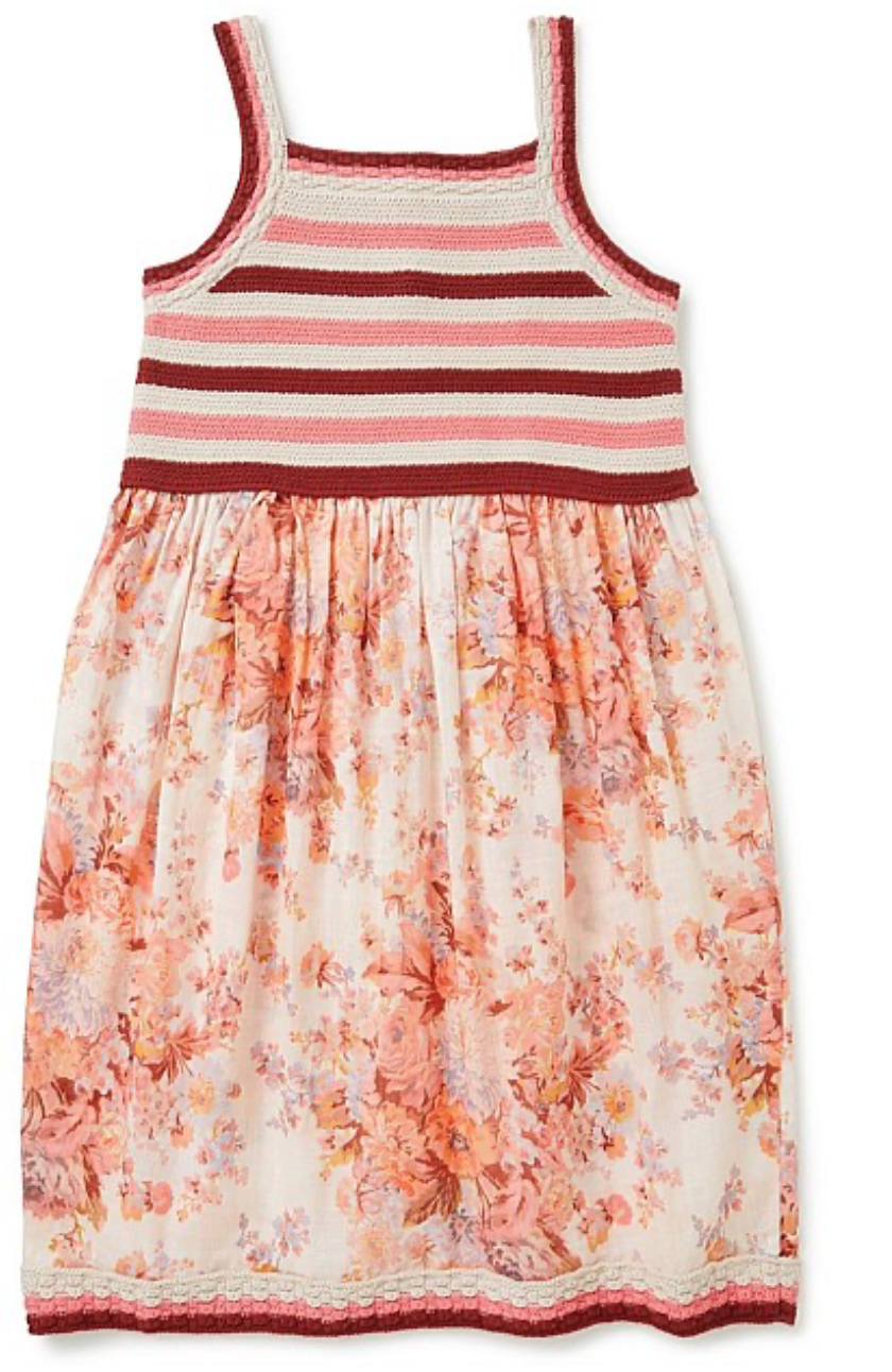 Zimmermann Kids Devi Floral Crochet  Summer Dress