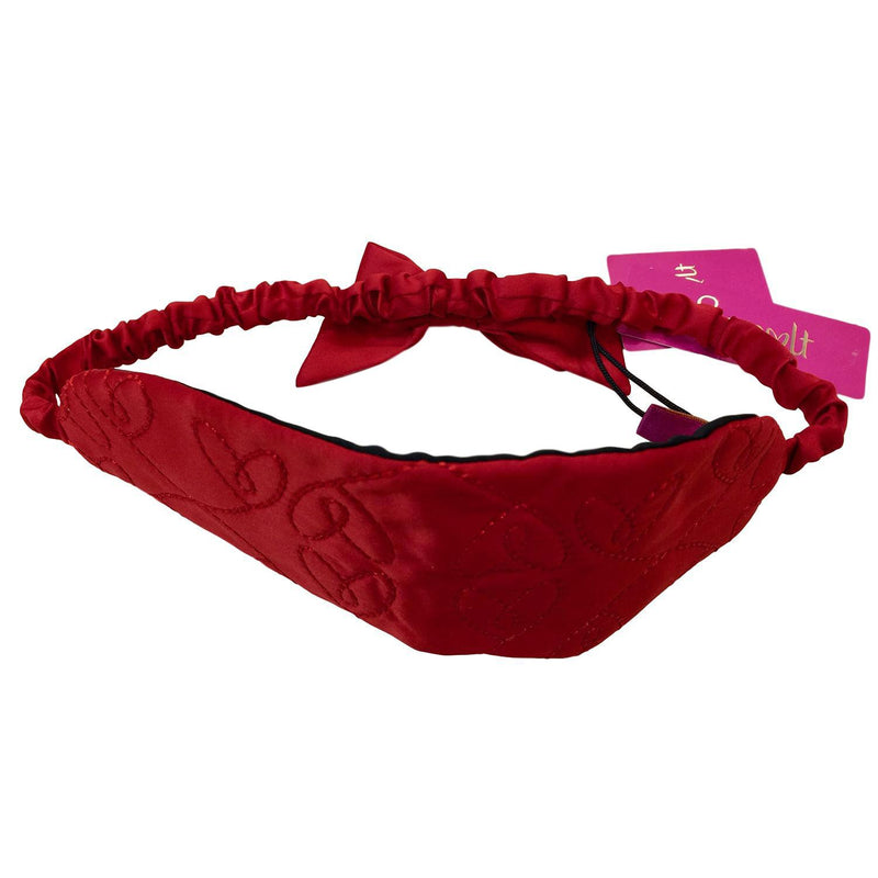 Couture Rouge Satin Embroidered Hearts Eye Mask