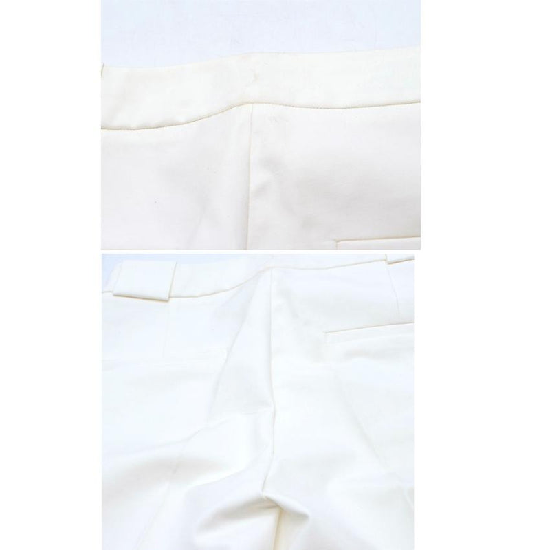 Michael Kors Off-White Tapered Slim-Leg Trousers