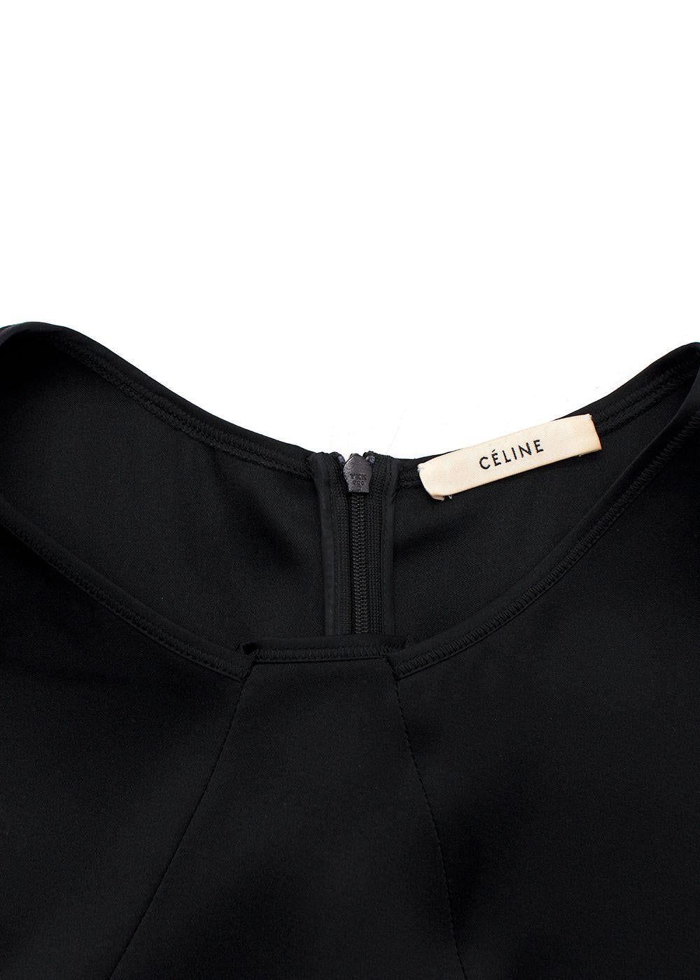 Celine Black Silk Blouse