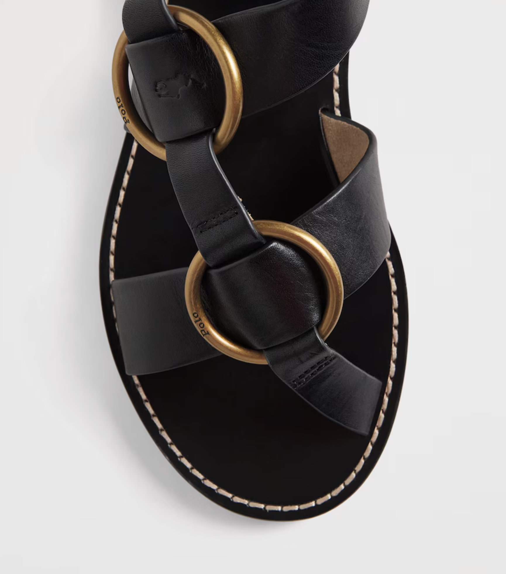 Polo Ralph Lauren Leather Double O-Ring Sandals
