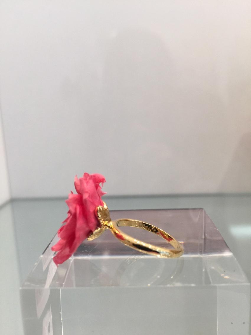 Salet Resin Pink Rose Ring