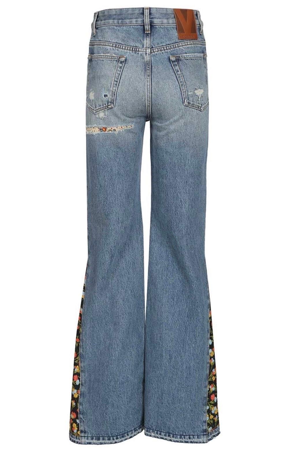 Valentino Embroidered Flared Jeans