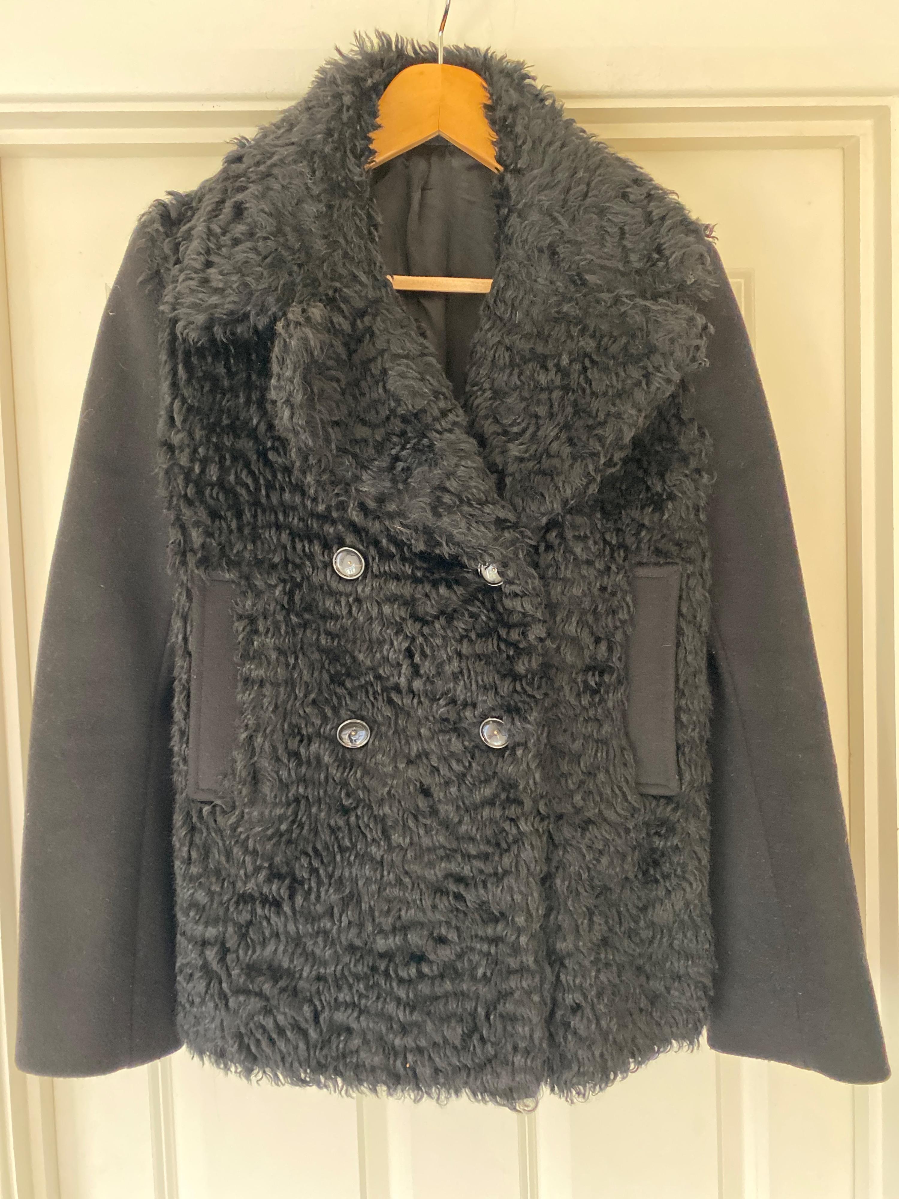 Shearling Panelled Pea Coat