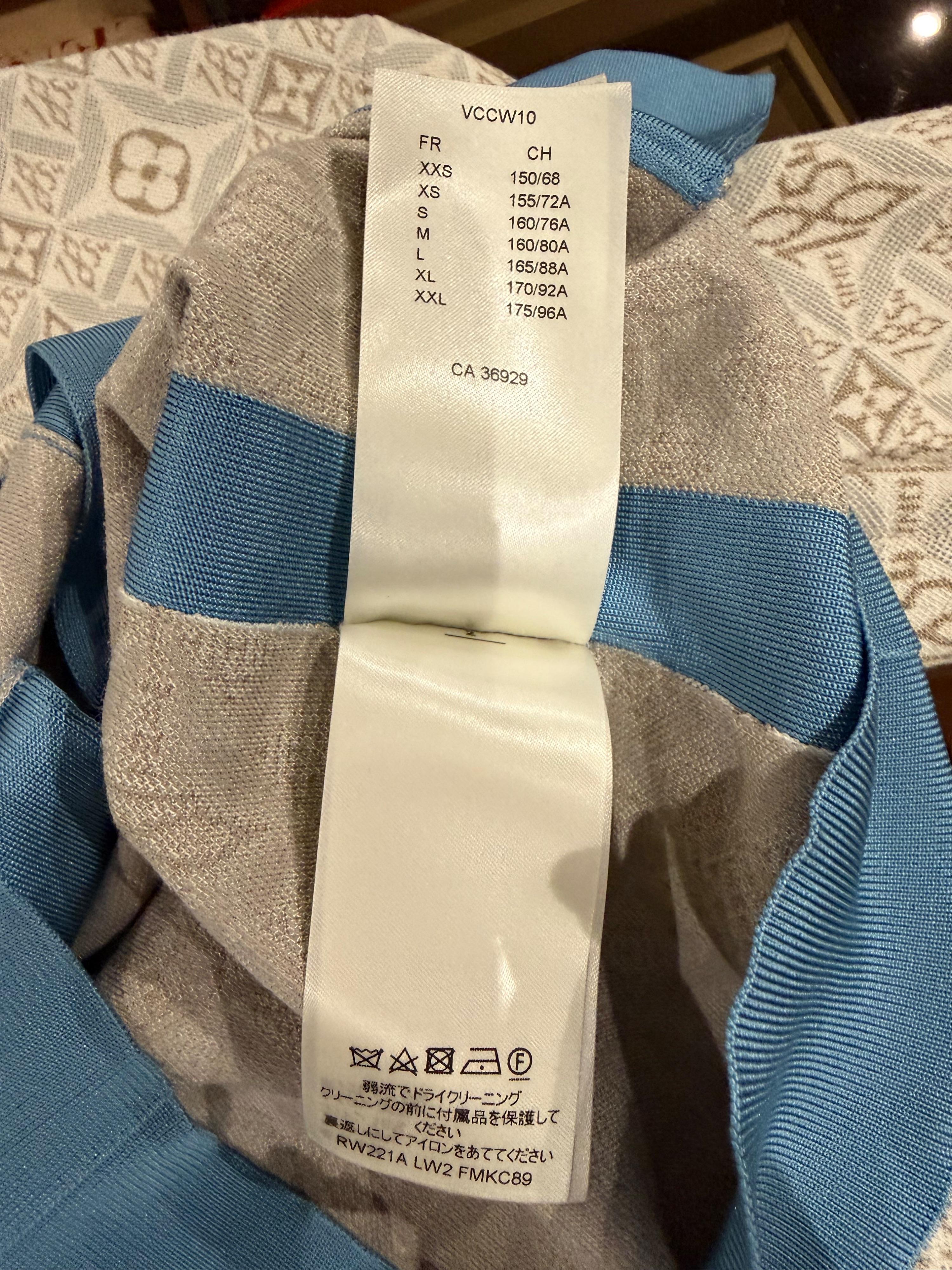 Louis Vuitton White and Blue Cardigan