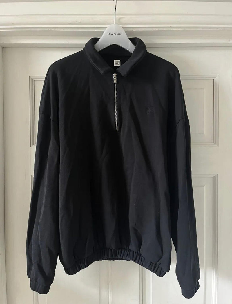 Quarter Zipped Cotton Polo Jumper
