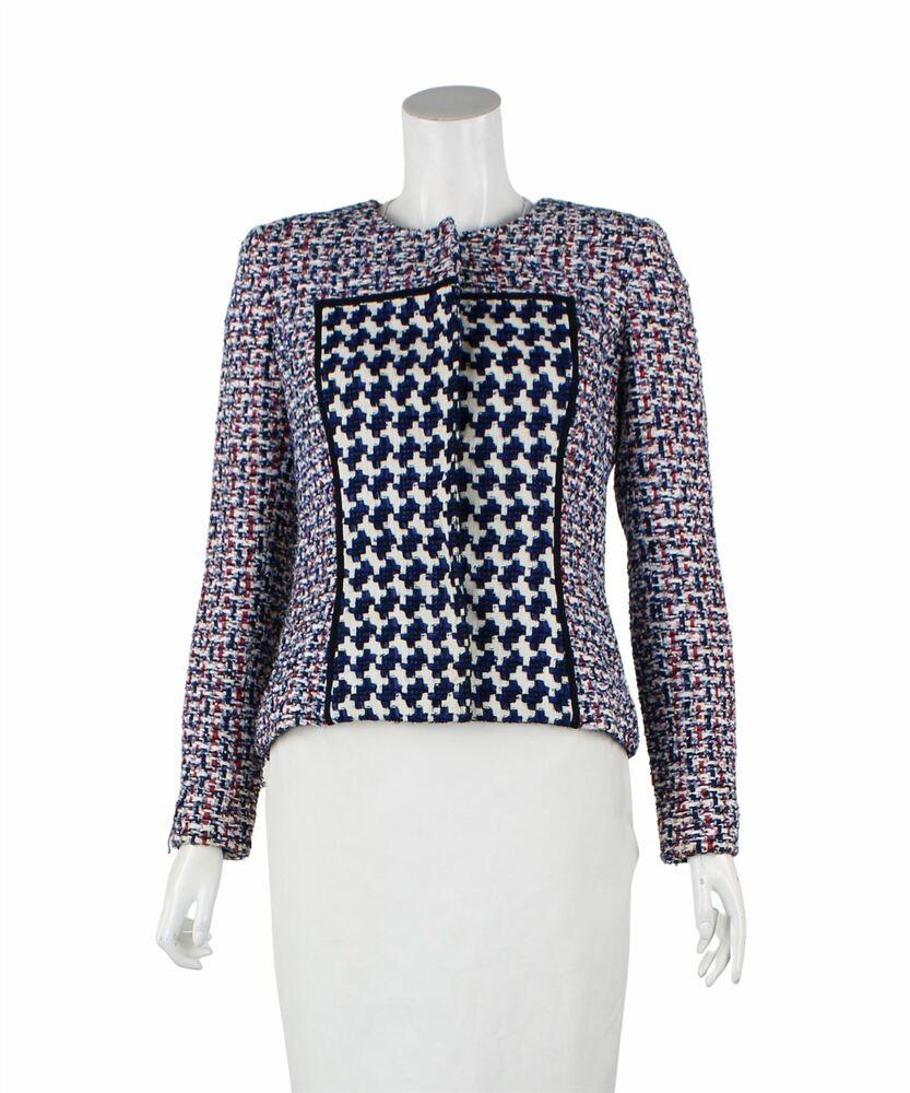 tricolour tweed jacket