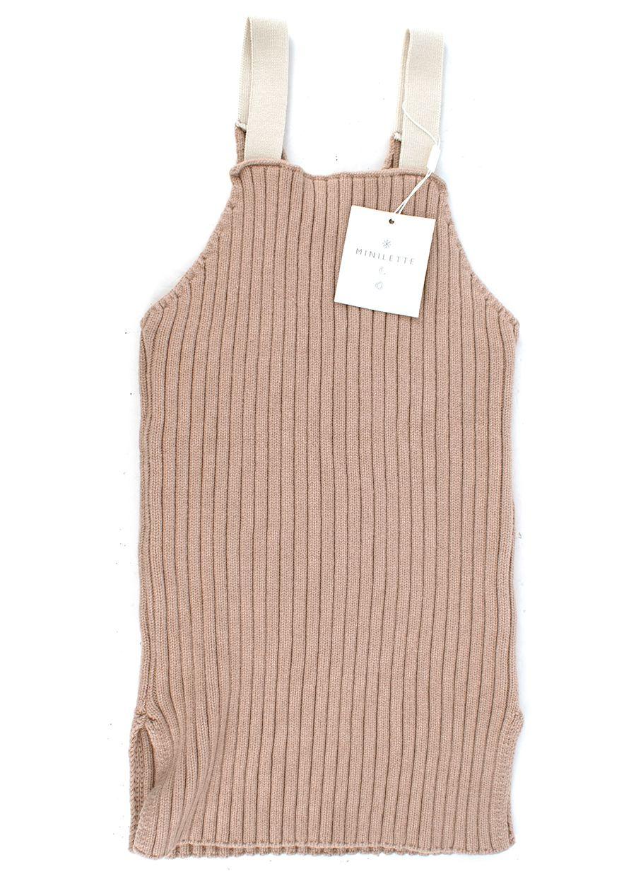 Ribbed Knit Acrylic Sleeveless Dress