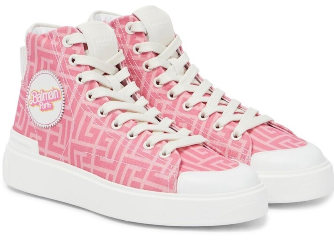 Balmain x Barbie B Court Monogram Sneakers