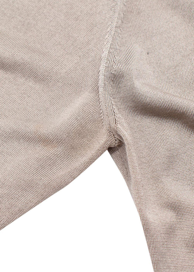 Gucci Beige Glitter Effect Long Sleeve Top