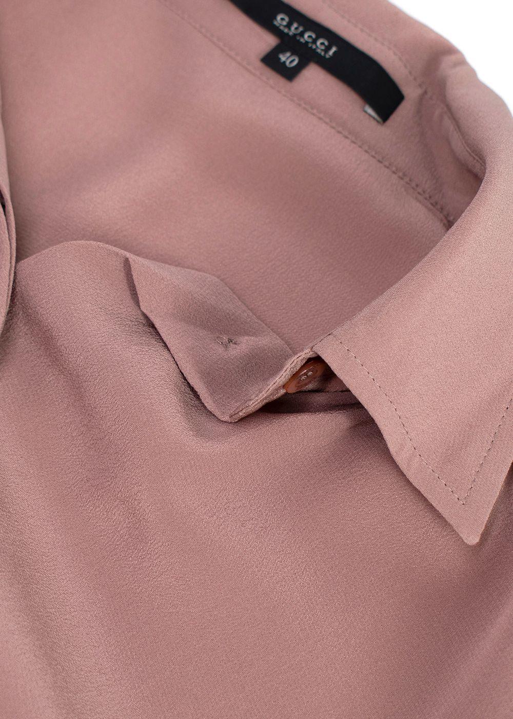 Gucci Dusky Pink Silk Blouse