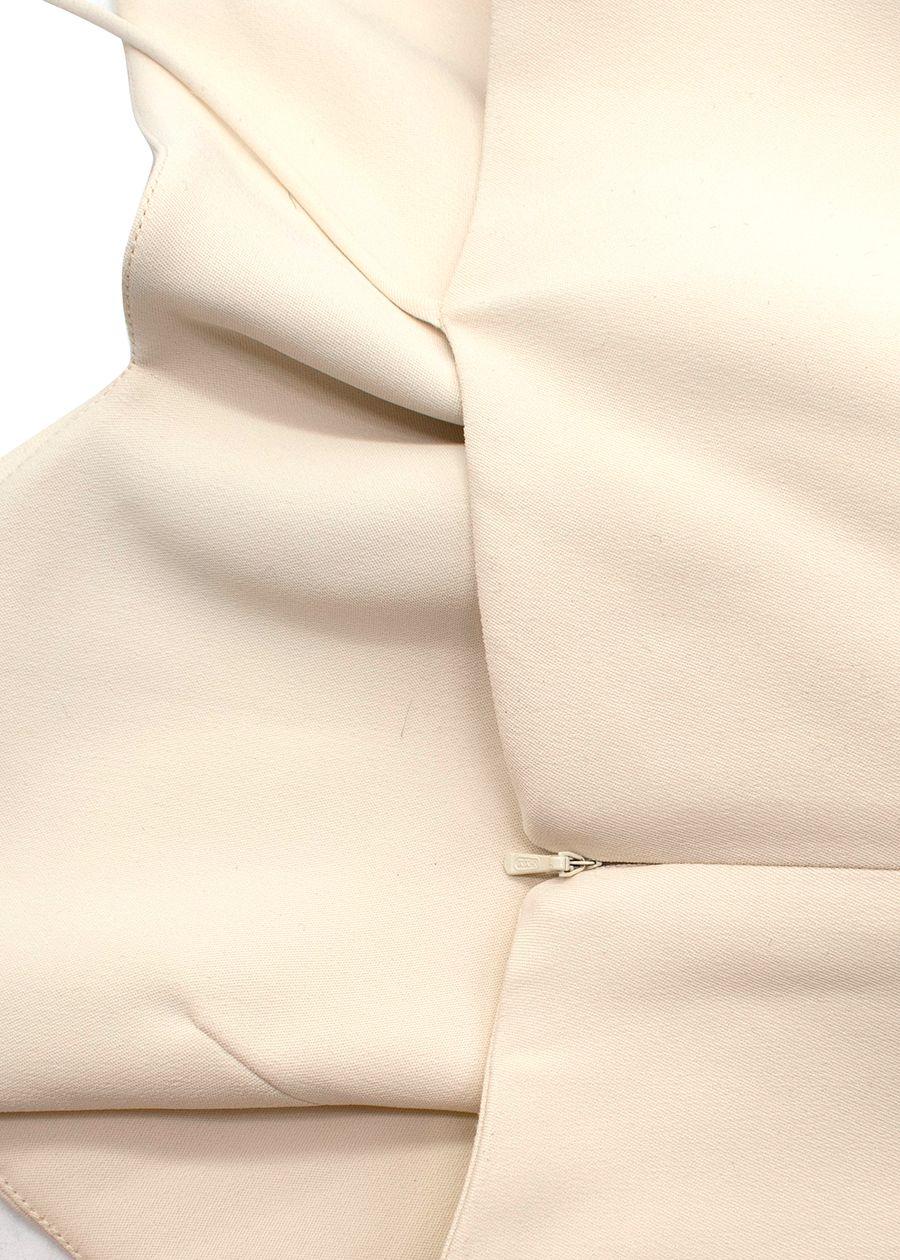 Cream Chiffon Sleeveless Dress