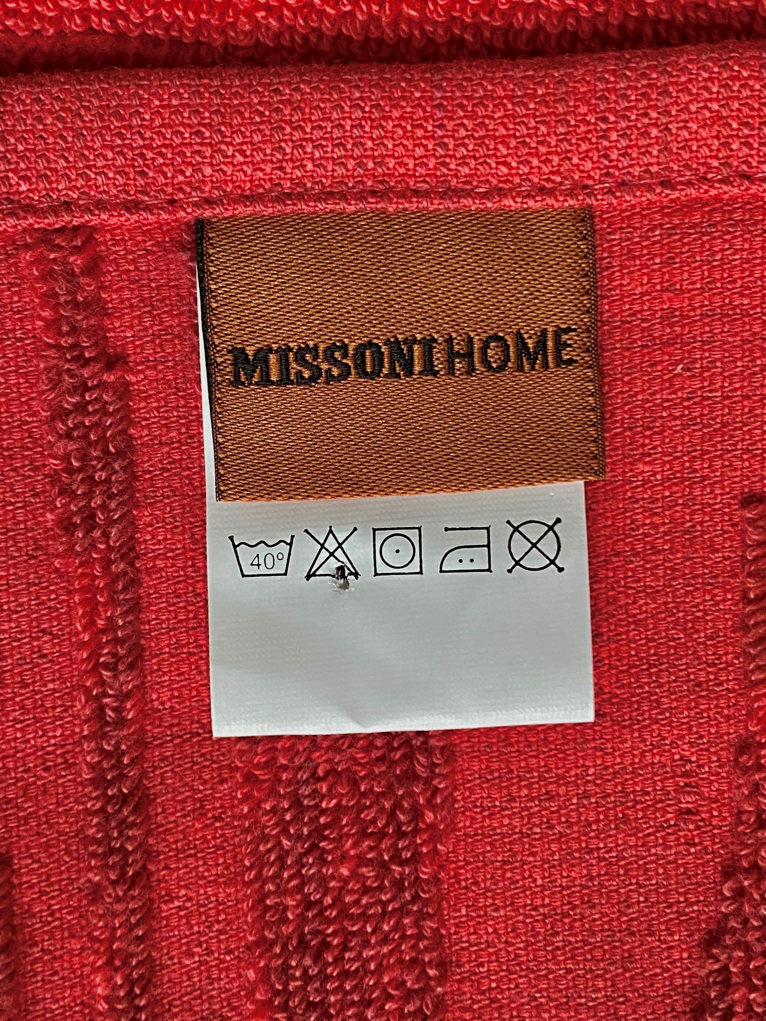 Missoni Home Set of 2 Red Cotton Towels