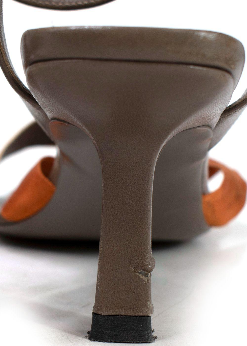 The Row Ribbons Leather and Satin Sandals