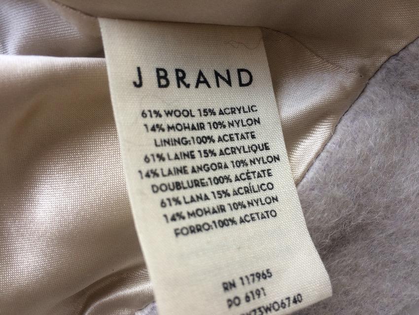 J Brand light grey wool/mohair jacket