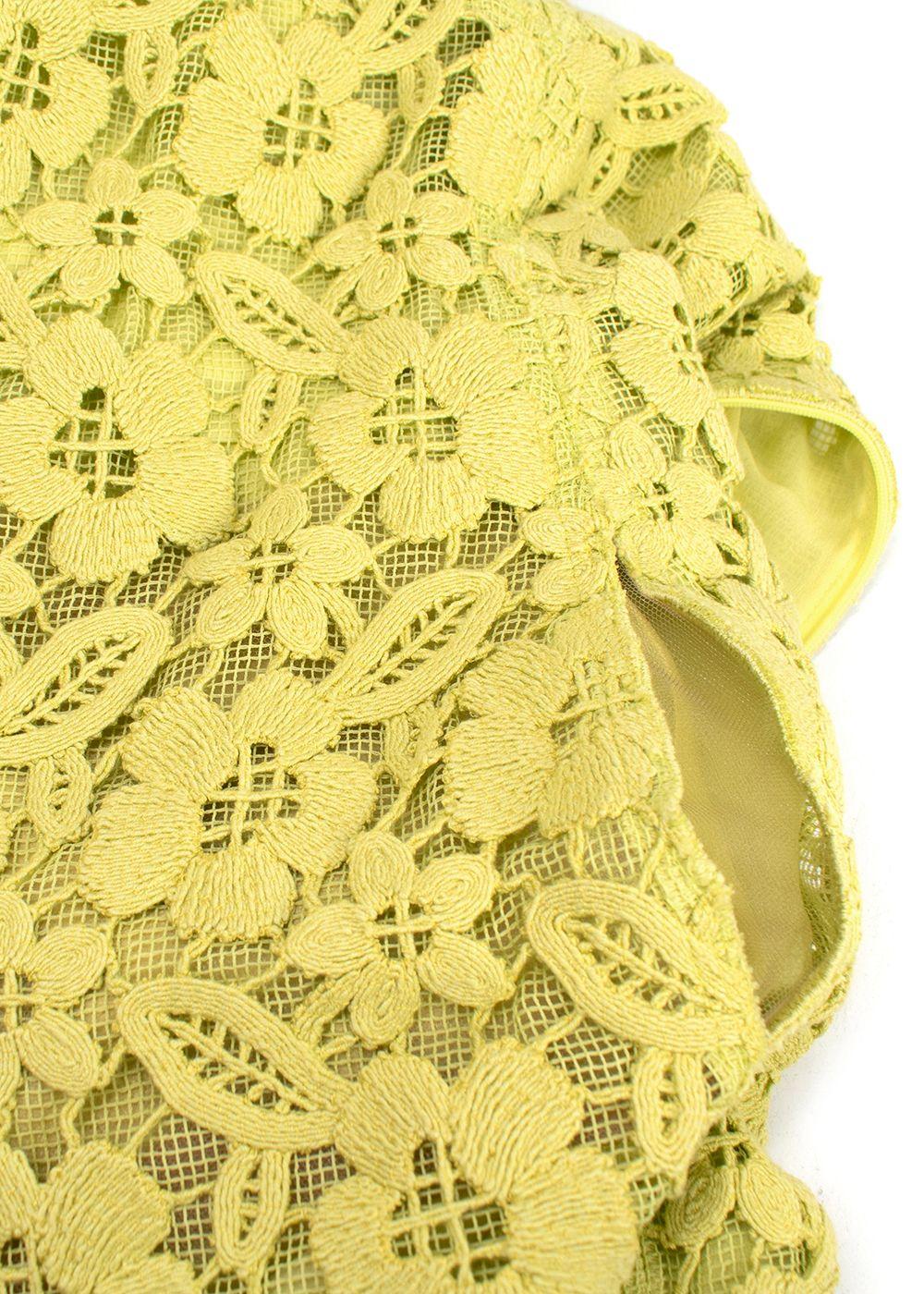 Valentino Flash Green Cordonetto Lace Playsuit