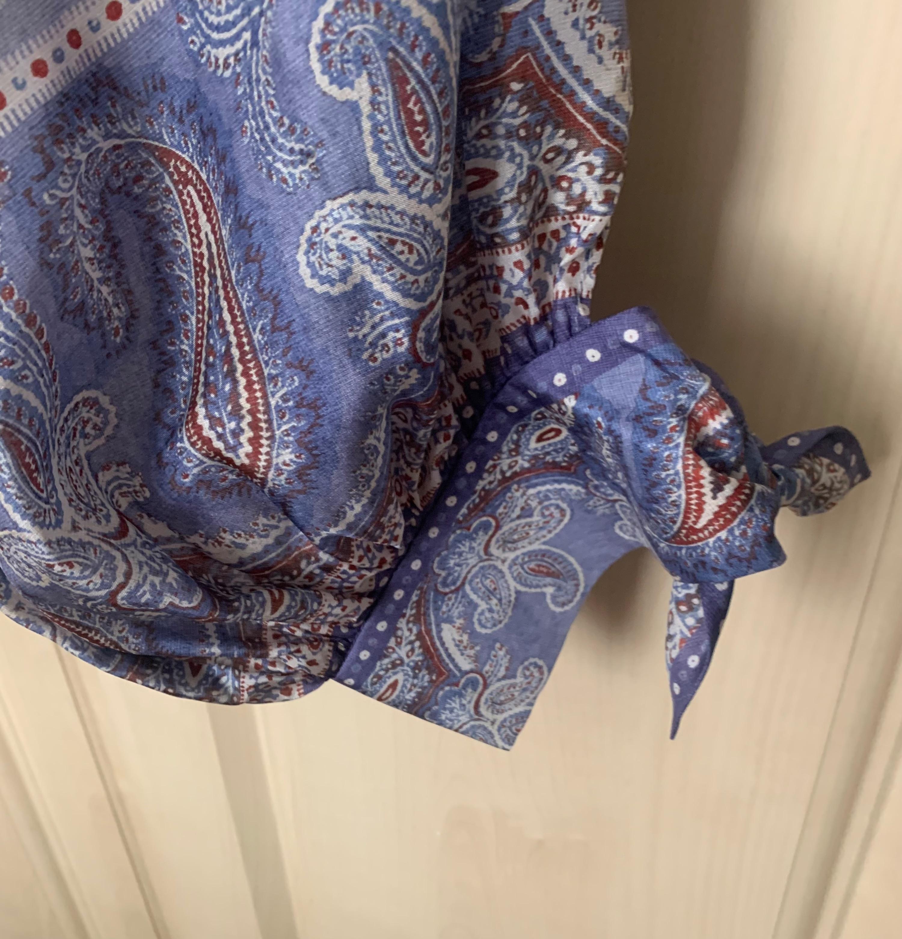 Paisley Print Cotton Pants