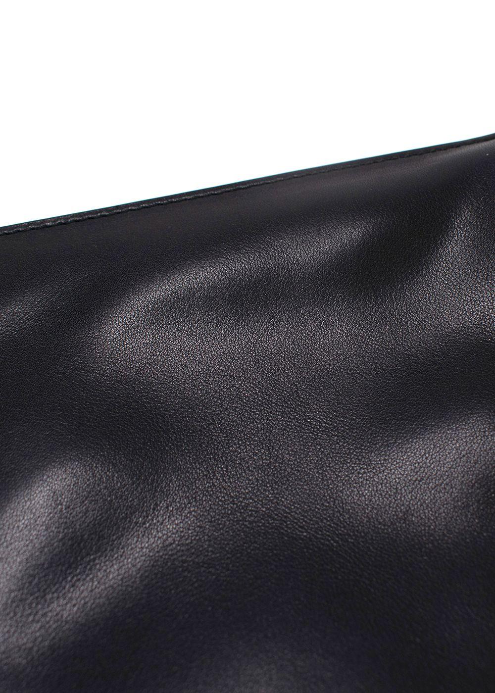 Gucci Vintage Black Leather Pouch