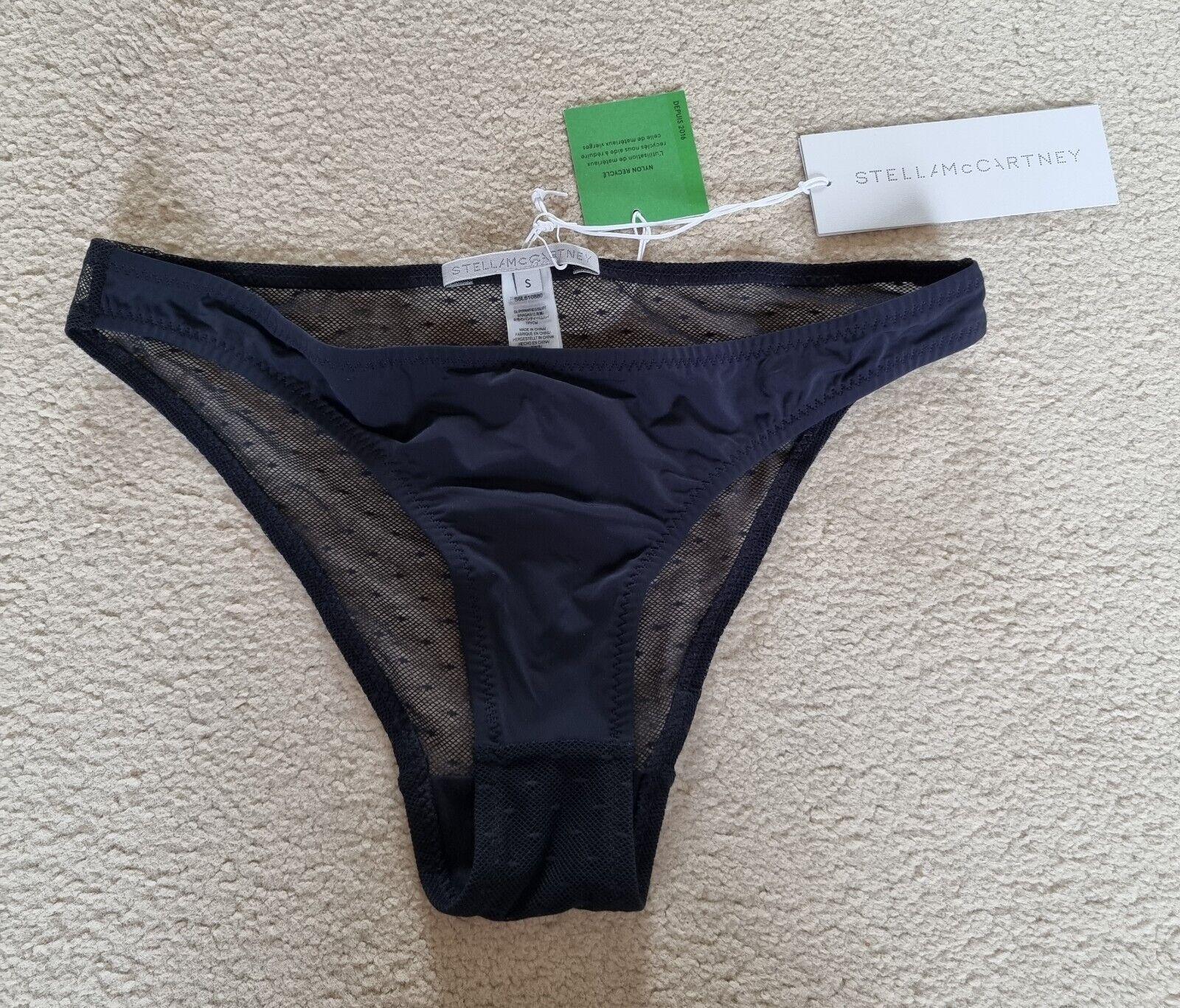 Stella McCartney Black Mesh Bralette and Brief Set