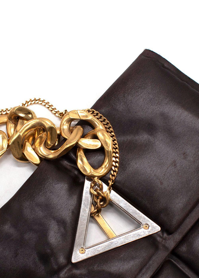 Bottega Veneta Chain Link Chocolate Brown Padded Two Piece Skirt