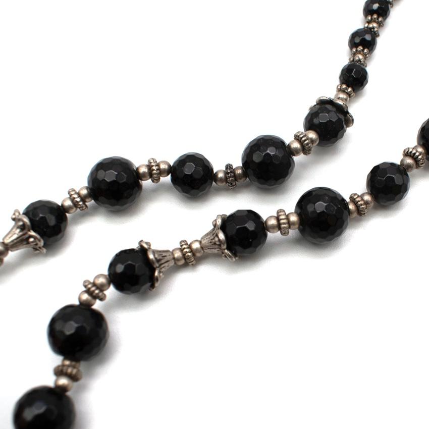 Max & Moi Black Crystal Beads Necklace