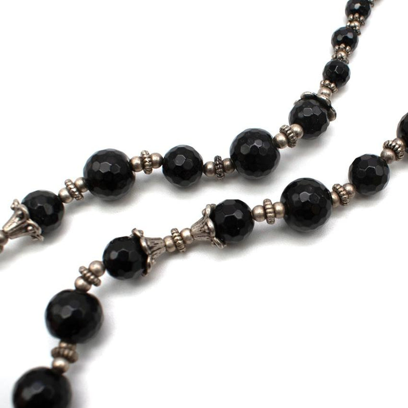 Max & Moi Black Crystal Beads Necklace
