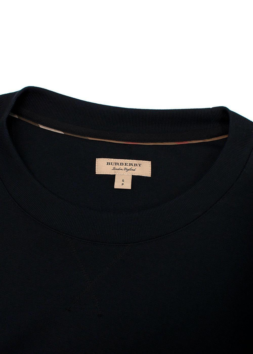 Burberry Black Ruffled Layered Sweatshirt Dress