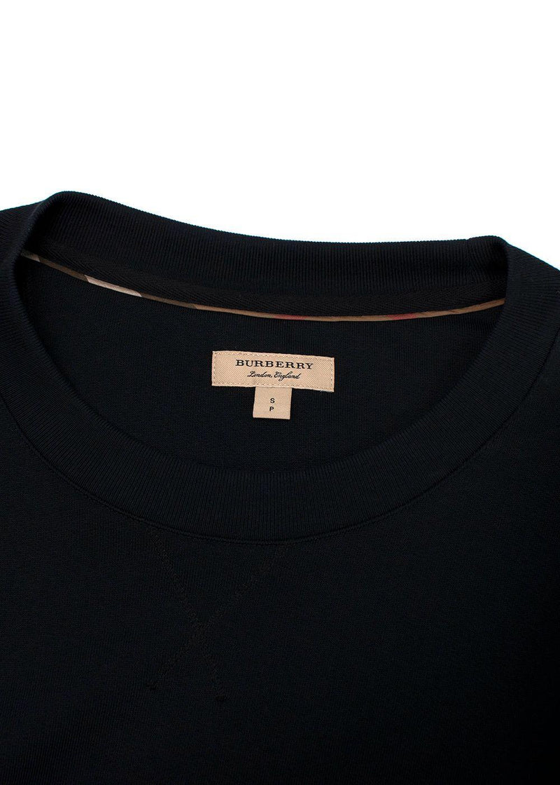 Burberry Black Ruffled Layered Sweatshirt Dress