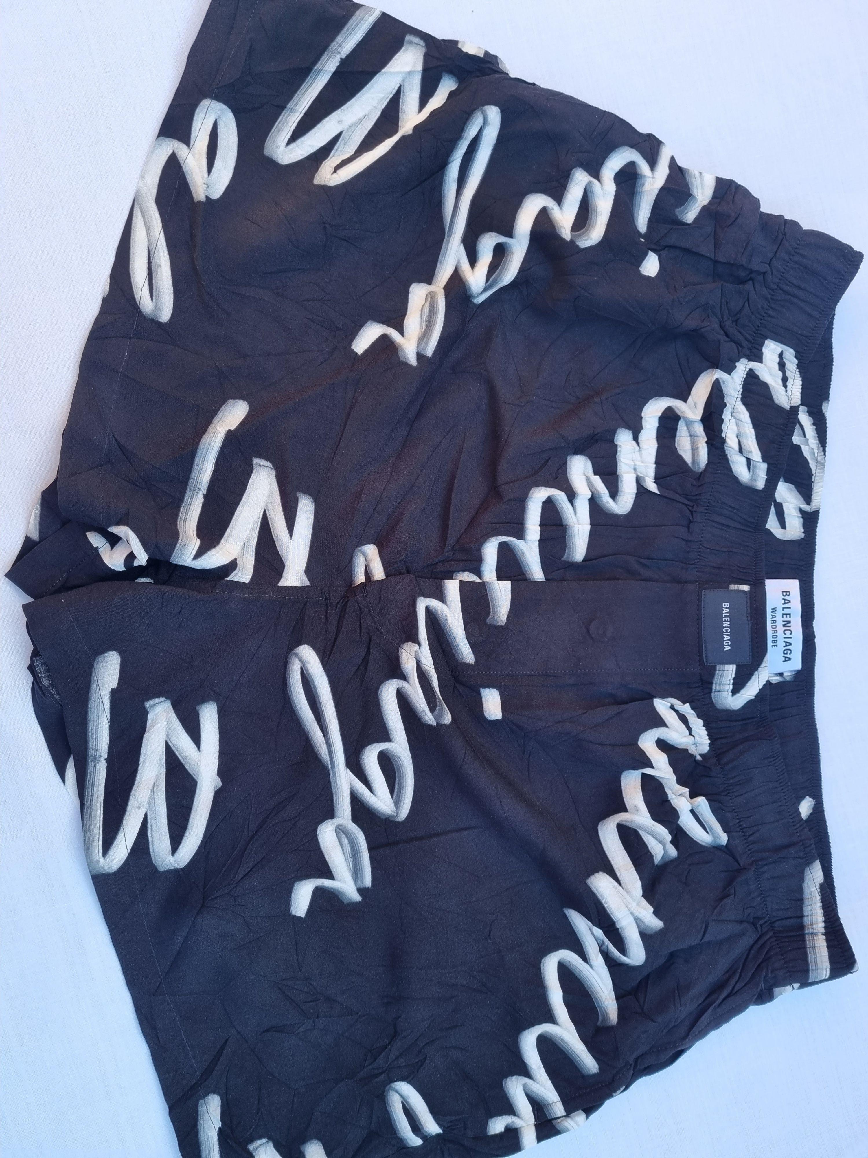 Black cotton Script boxer shorts