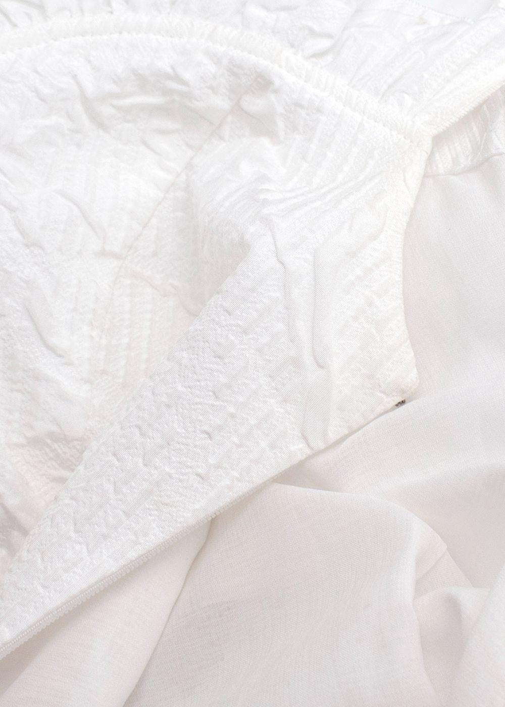 Adeam White Textured Geometric Maxi Dress