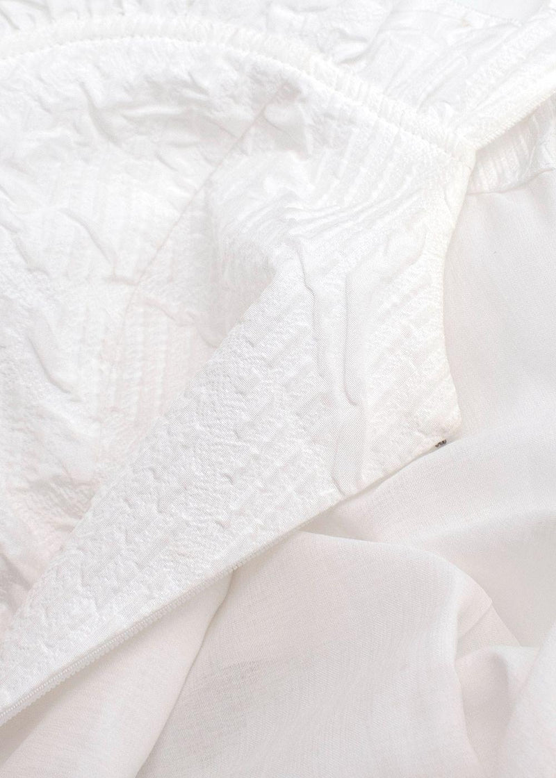Adeam White Textured Geometric Maxi Dress