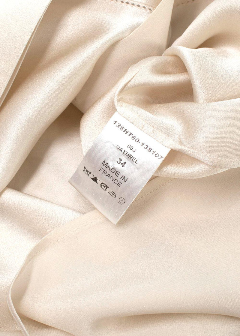 Chloe Cream Silk Long Sleeve Blouse