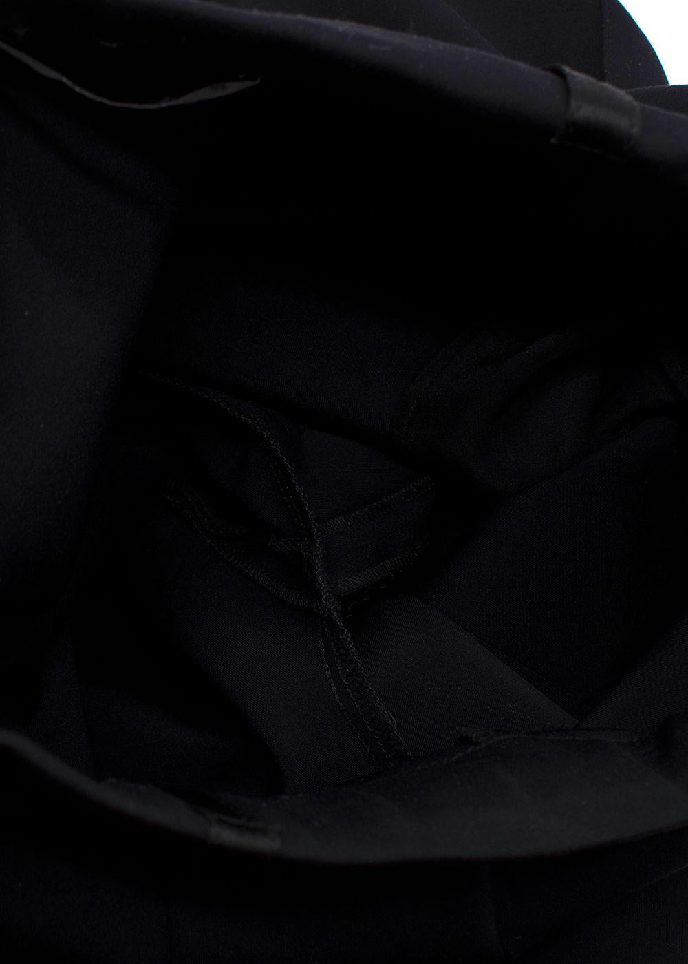 The Row Black Stretch Straight Leg Trousers