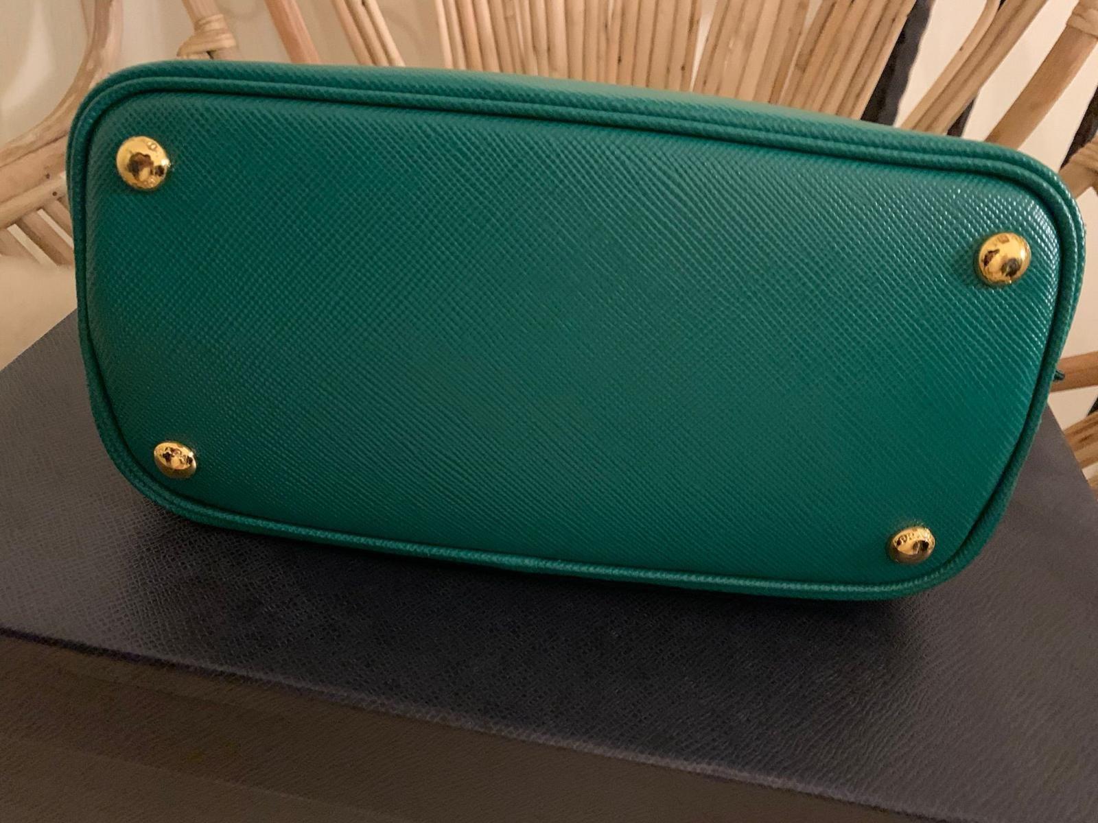 Emerald Green Double Saffiano Mini Bag