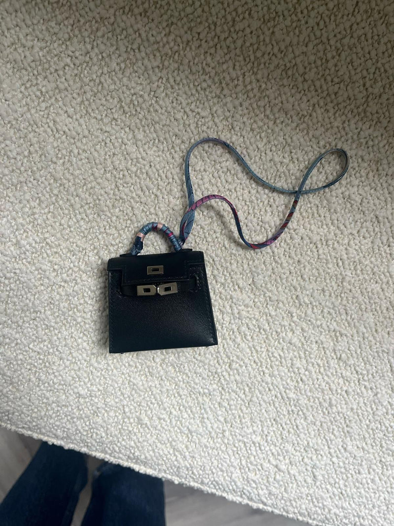 Hermes Noir Mini Kelly Twilly Bag Charm