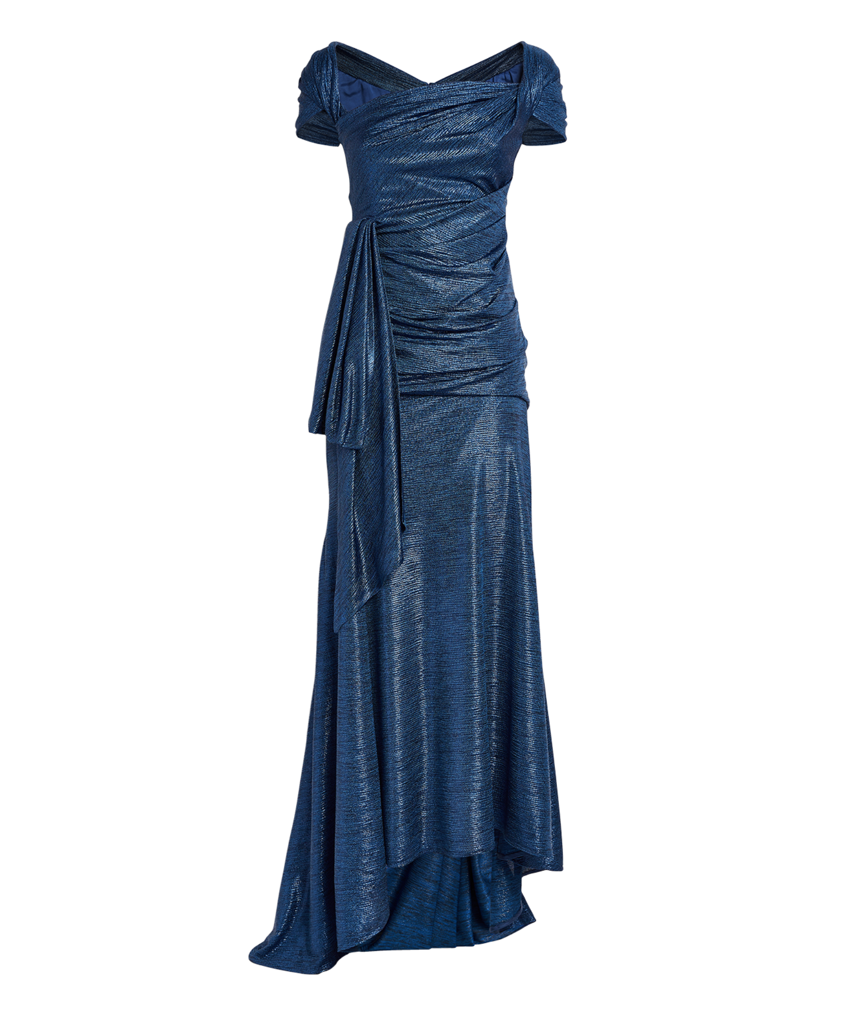Talbot Runhof Draped Lurex Mermaid Gown