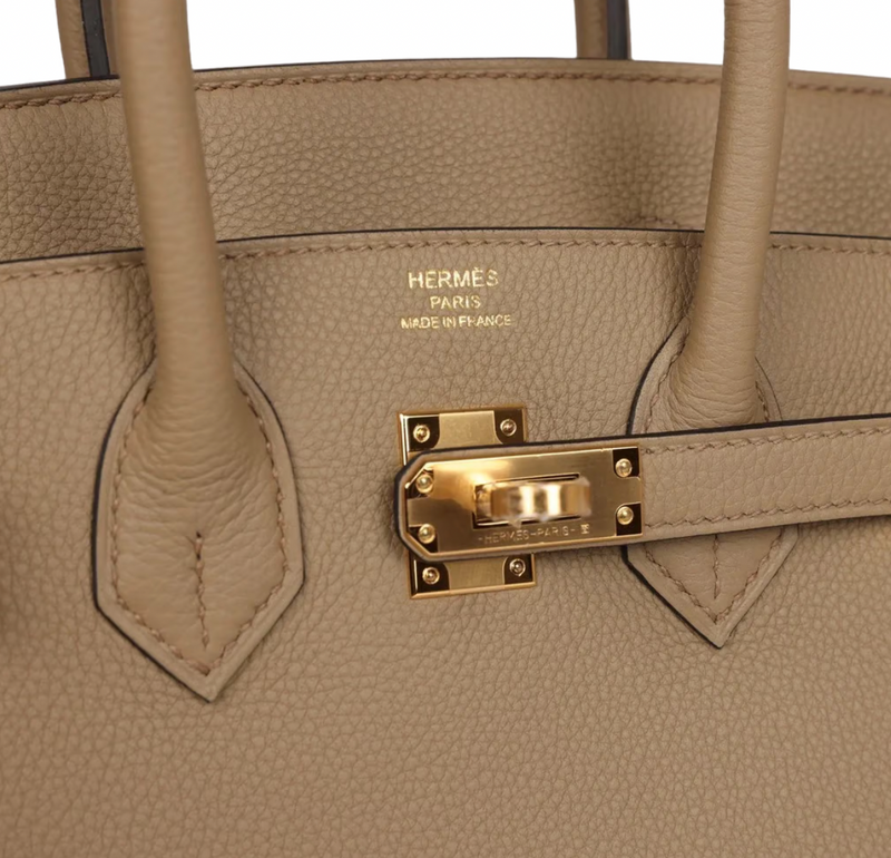 Togo Beige Marfa 25cm Birkin with  Gold Hardware