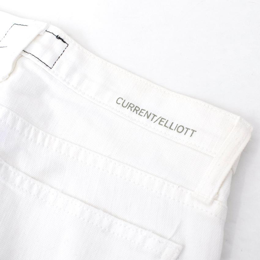 Current/Elliot White Distressed Jeans