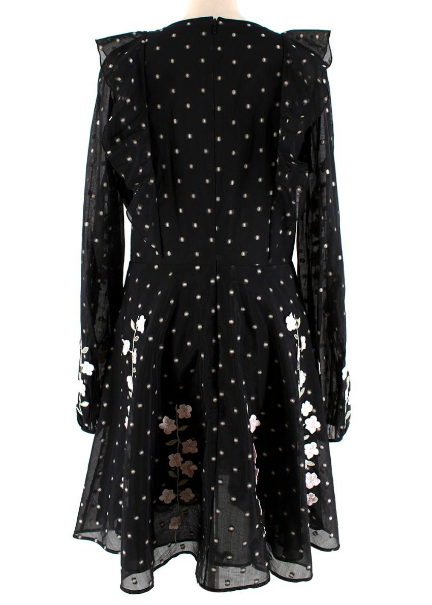 Giambattista Valli x H&M Black Lace Floral Embroidery Dress