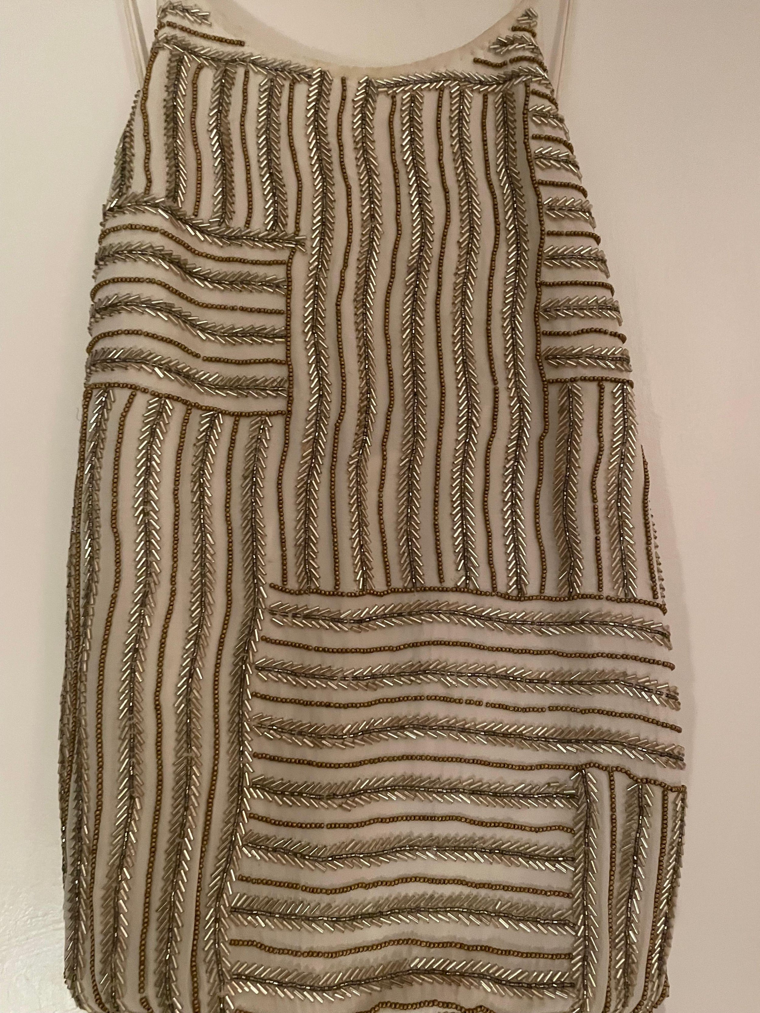 Samala beaded silk-chiffon dress
