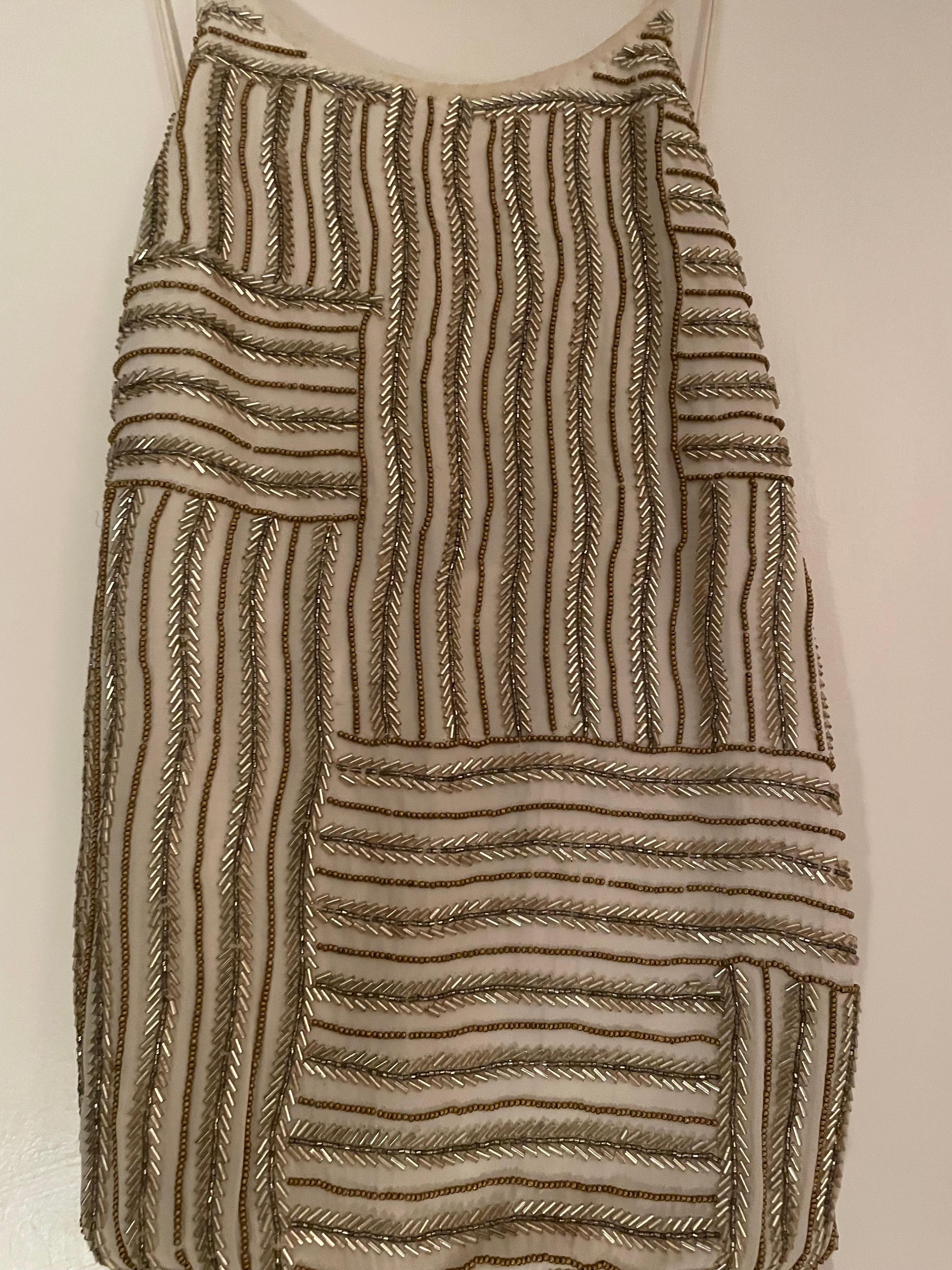Samala beaded silk-chiffon dress