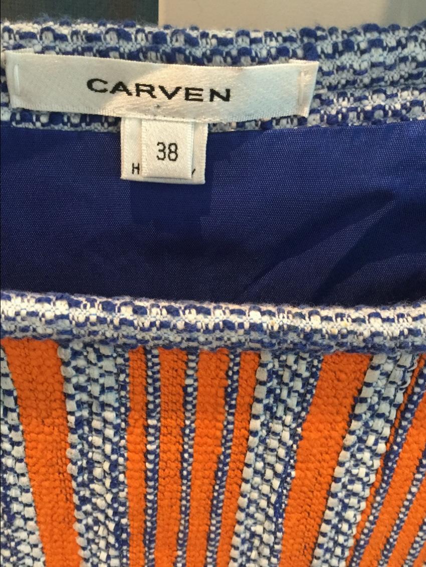 Carven Tweed Back Cutout Dress