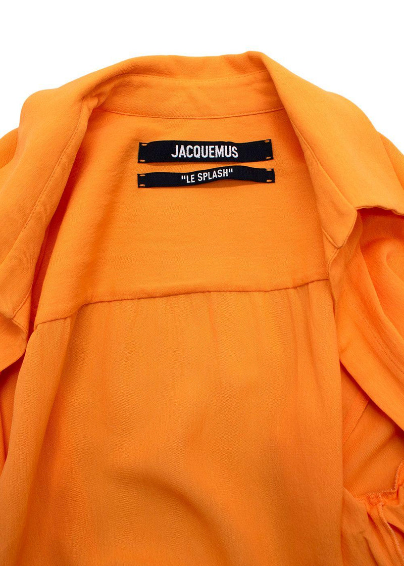 Jacquemus Orange Le Splash Mini Dress