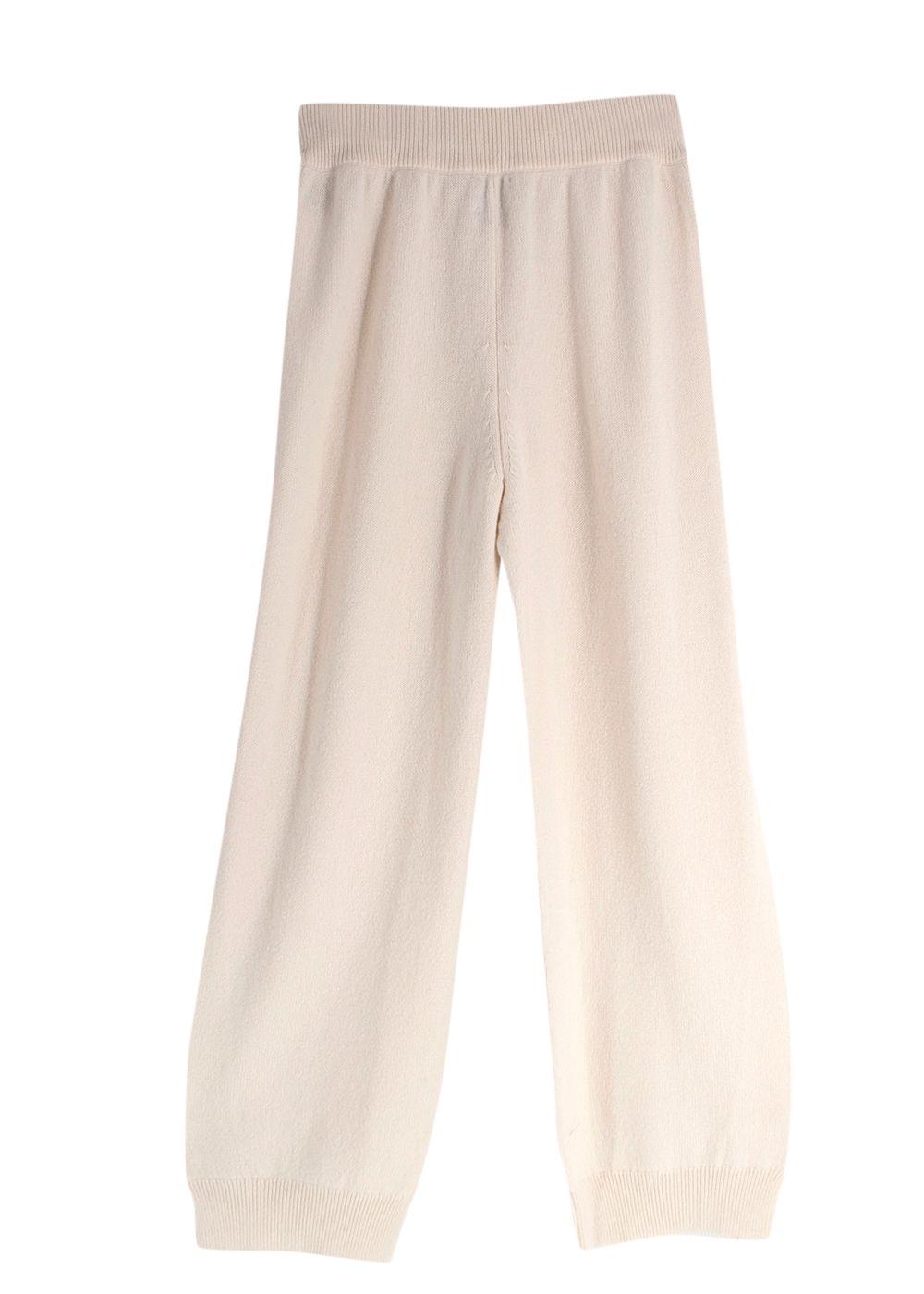 Barrie Cream Cashmere Knit Joggers