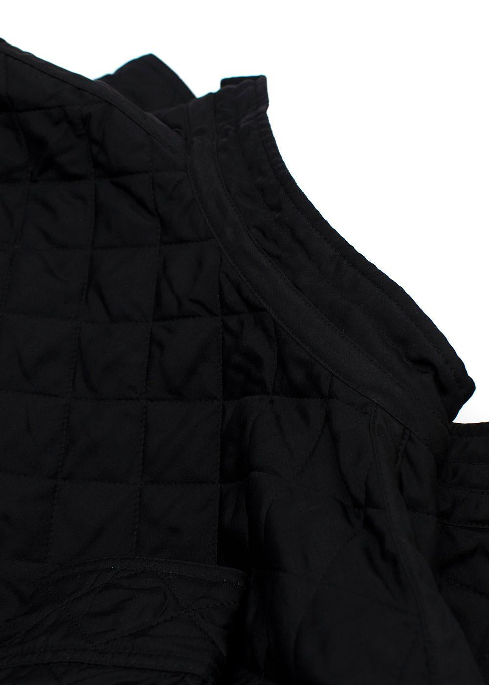 Dior Black Quilted Zip Front Jump Suit