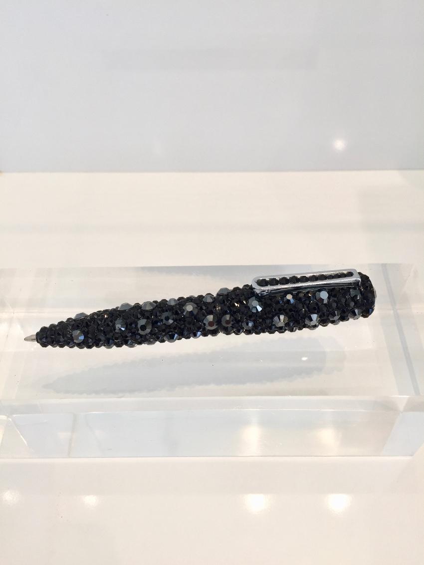 Ambrosia Paris Black Swarovski Crystal Ball Point Pen