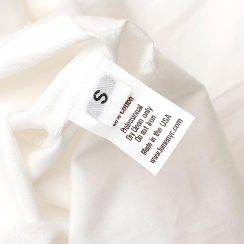 Tome White V-neck Long Sleeve Shirt