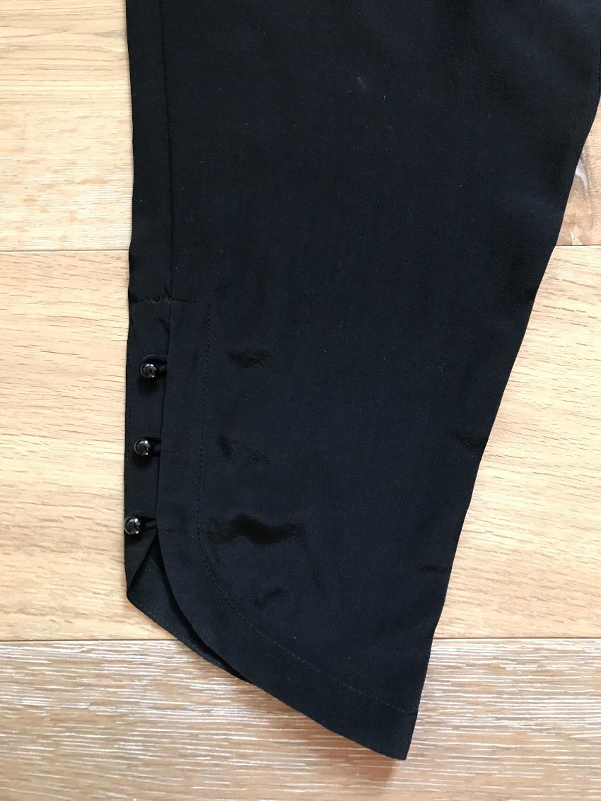 American Retro black silk trousers